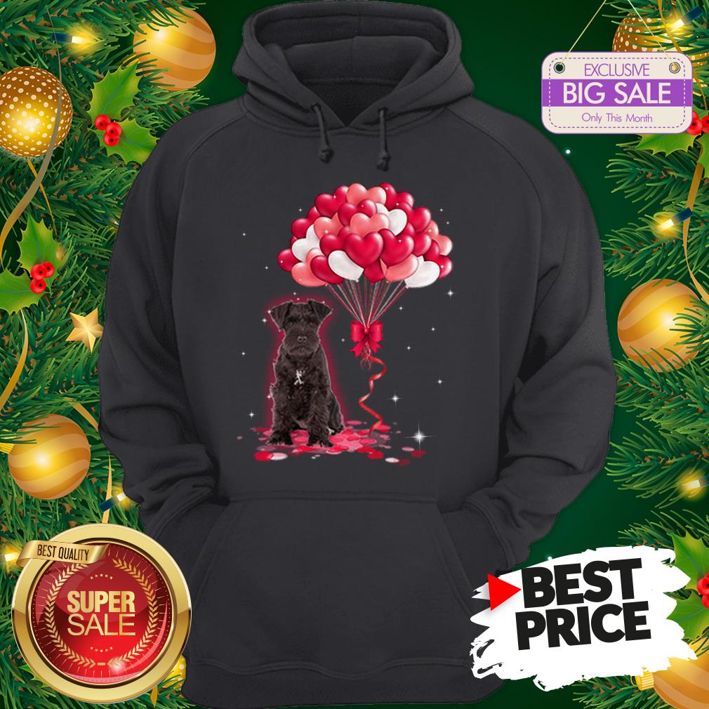 Hot Miniature Schnauzer Dog Love Balloons Heart Shirt