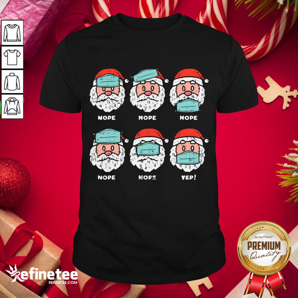 Hot Santa Face Mask Funny Christmas Xmas Quarantine Pajamas Gift Shirt