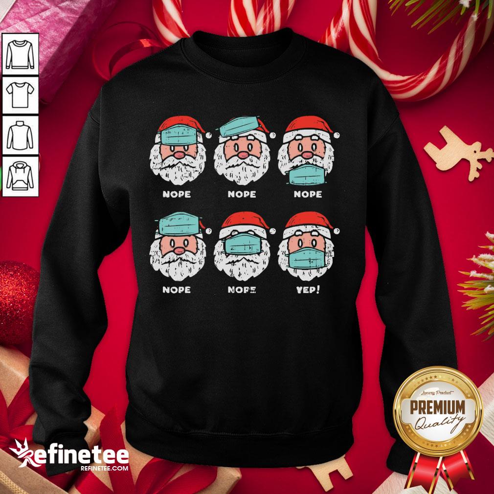 Hot Santa Face Mask Funny Christmas Xmas Quarantine Pajamas Gift Shirt