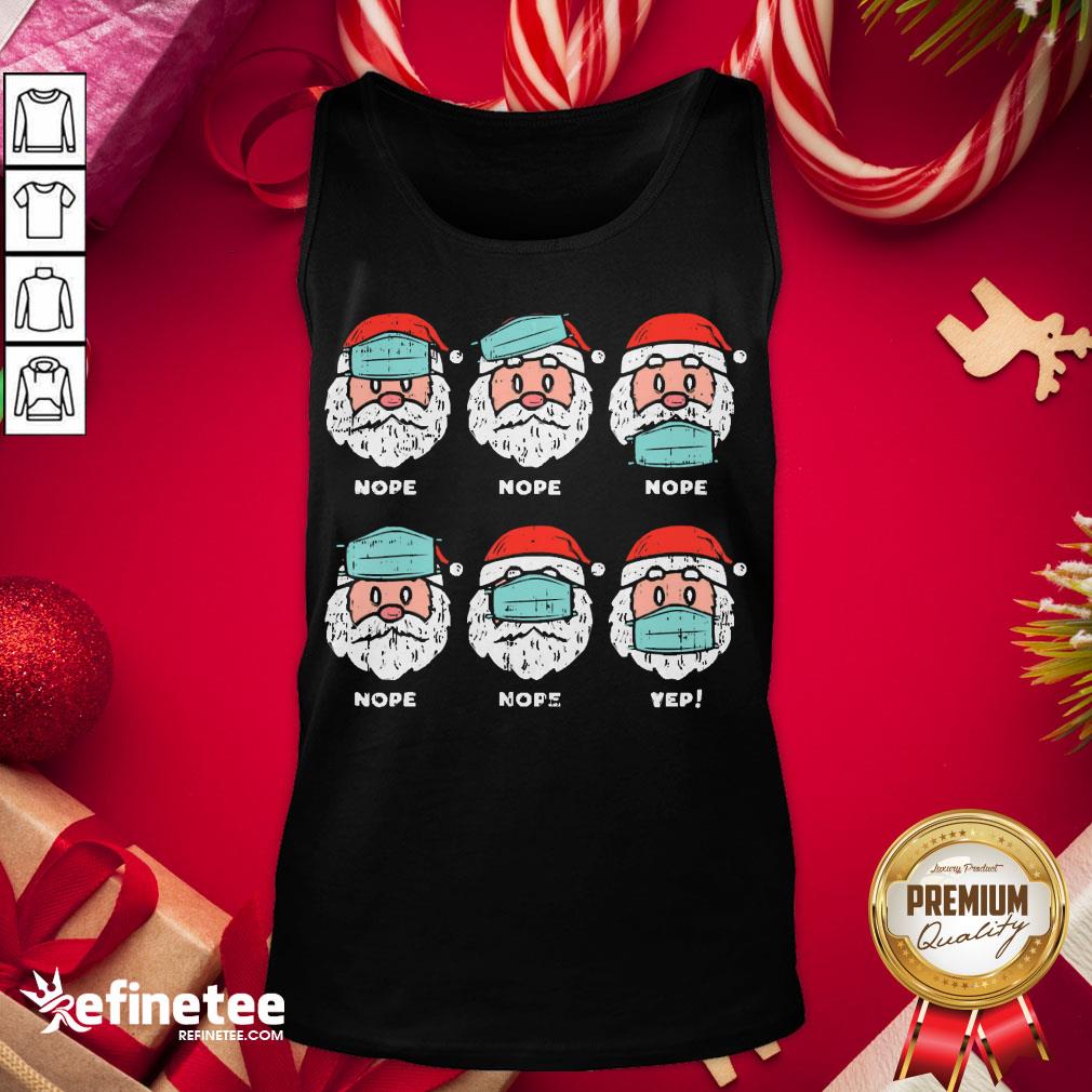 Hot Santa Face Mask Funny Christmas Xmas Quarantine Pajamas Gift Shirt