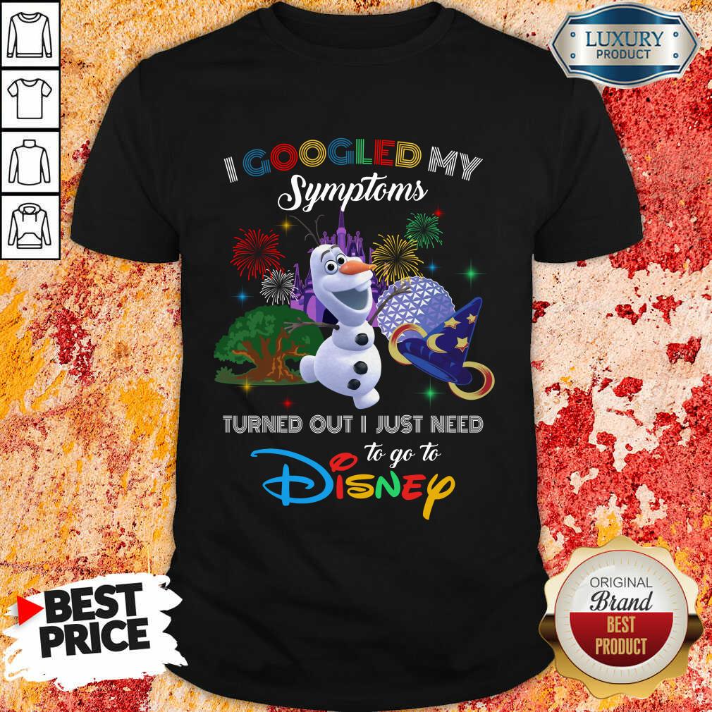 Hot Snowman I Googled My Symptoms Disney Shirt