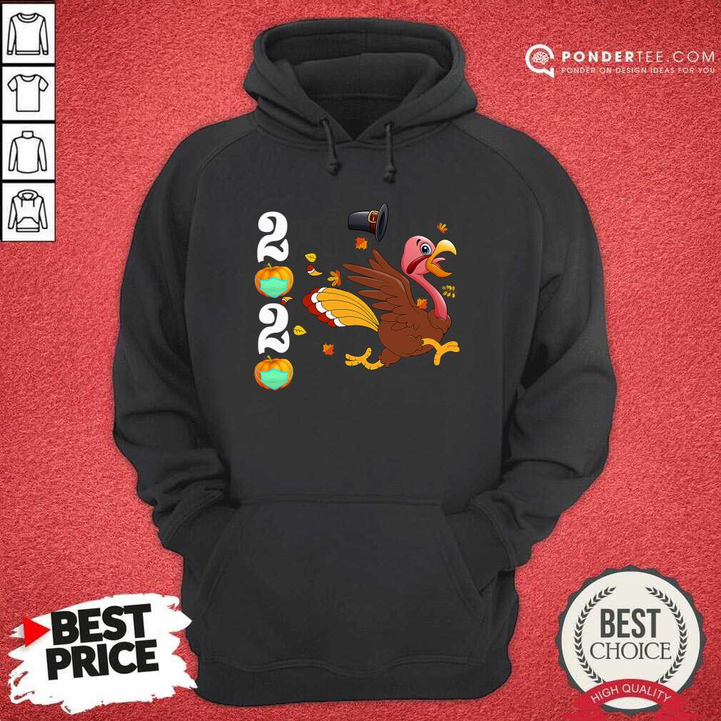 Hot Thanksgiving Turkey Running 2020 Pumpkins Wearing Mask Shirt