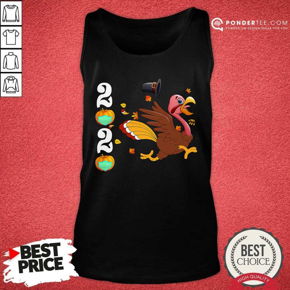 Hot Thanksgiving Turkey Running 2020 Pumpkins Wearing Mask Shirt