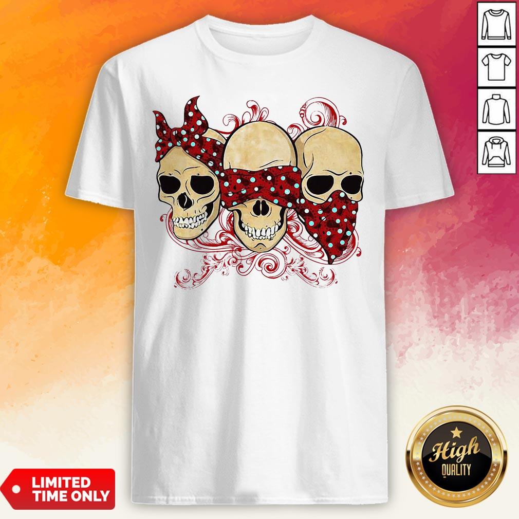 Hot Three Calavera Skull Jaw Shirt