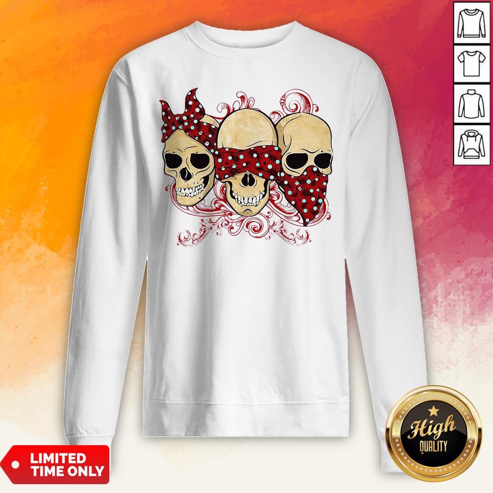 Hot Three Calavera Skull Jaw Shirt