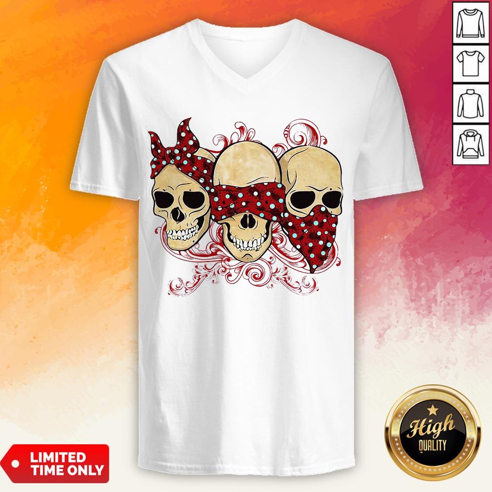 Hot Three Calavera Skull Jaw Shirt