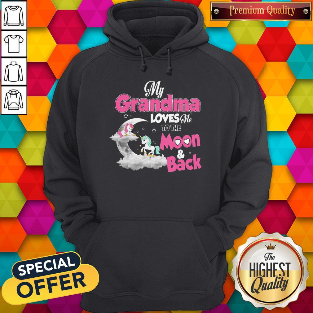 Hot Unicorn My Grandma Loves Me To The Moon And Back Shirt