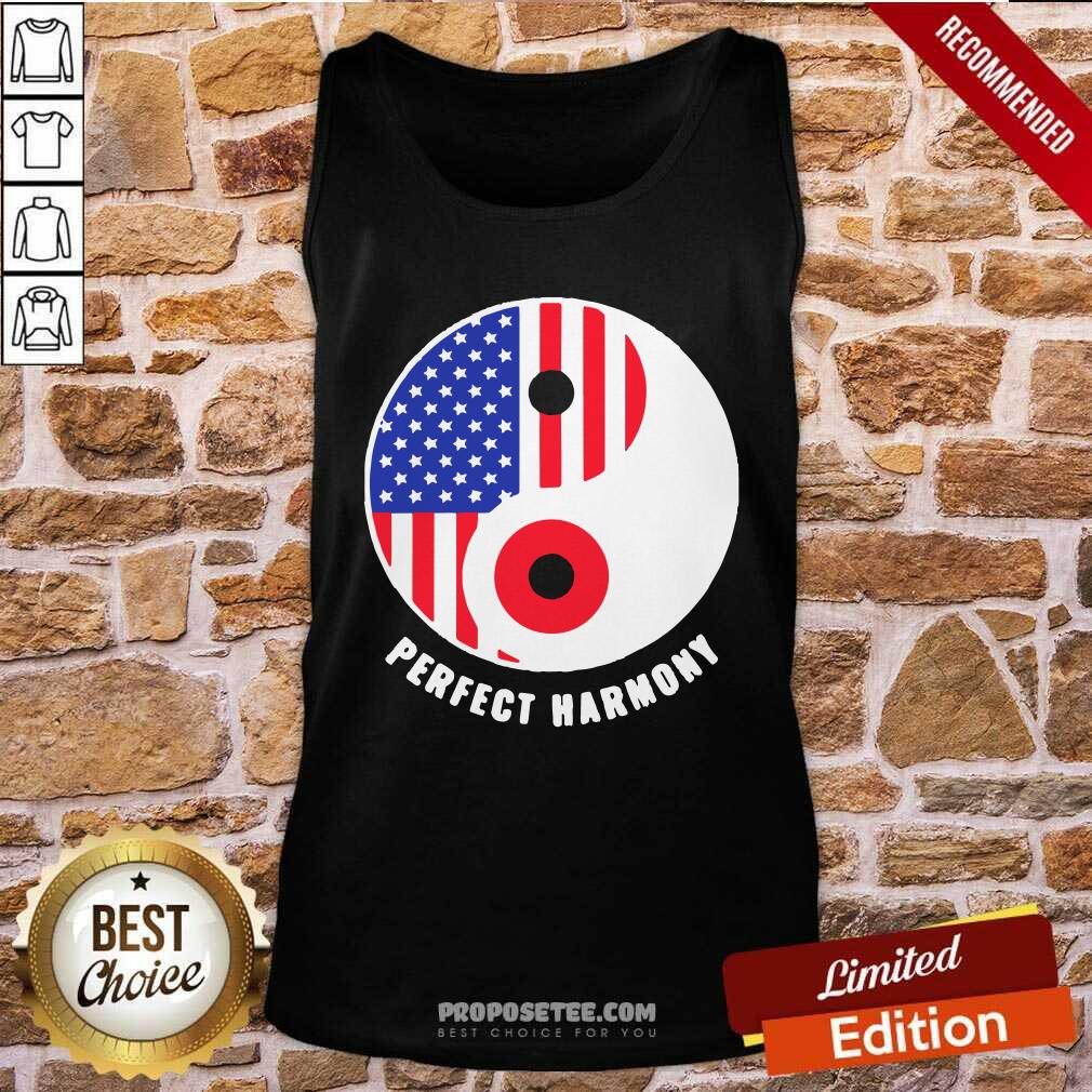 Hot USA Japan Ying Yang Heritage For Proud Japanese American Flag Shirt
