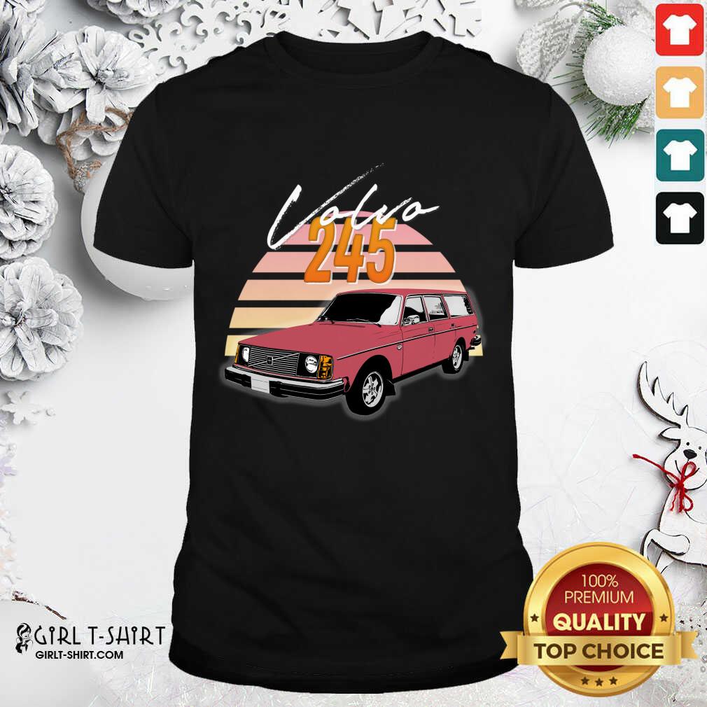 Hot Volvo 240 245 Retro Wagon Design Shirt