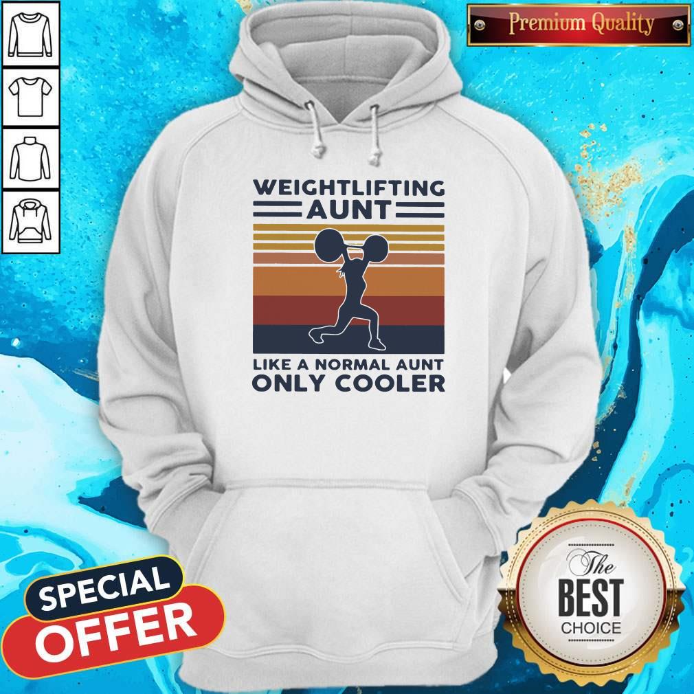 Hot Weightlifting Aunt Like A Normal Aunt Only Cooler Vintage Retro Shirt