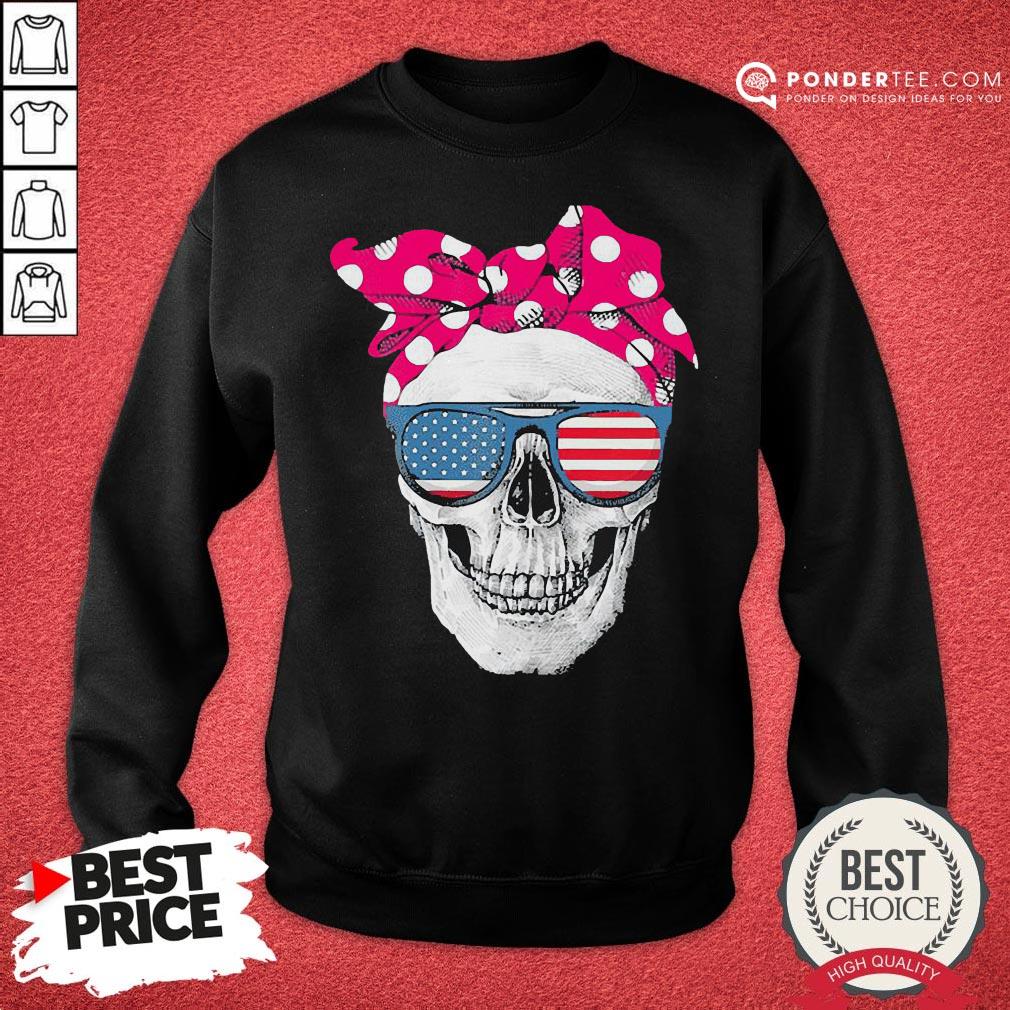 Hot Womens American Skull Women’s Pride With Cute Pink Polka Style 2020 Shirt