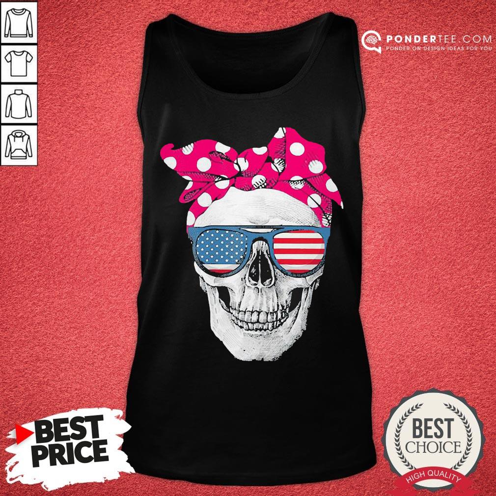 Hot Womens American Skull Women’s Pride With Cute Pink Polka Style 2020 Shirt