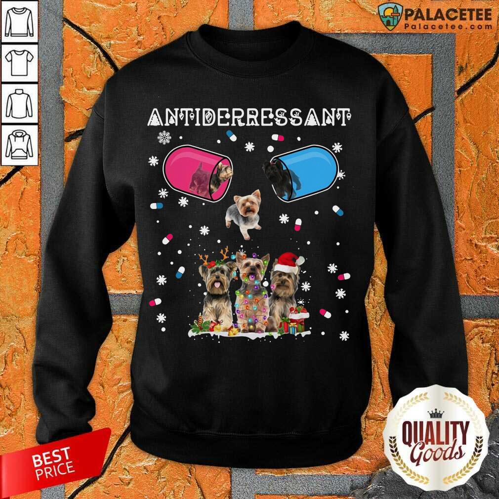 Hot Yorkshire Terrier Antidepressant Ugly Christmas Shirt
