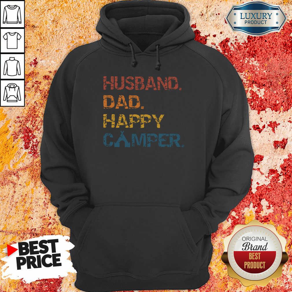 Husband Dad Happy Camper Vintage Shirt