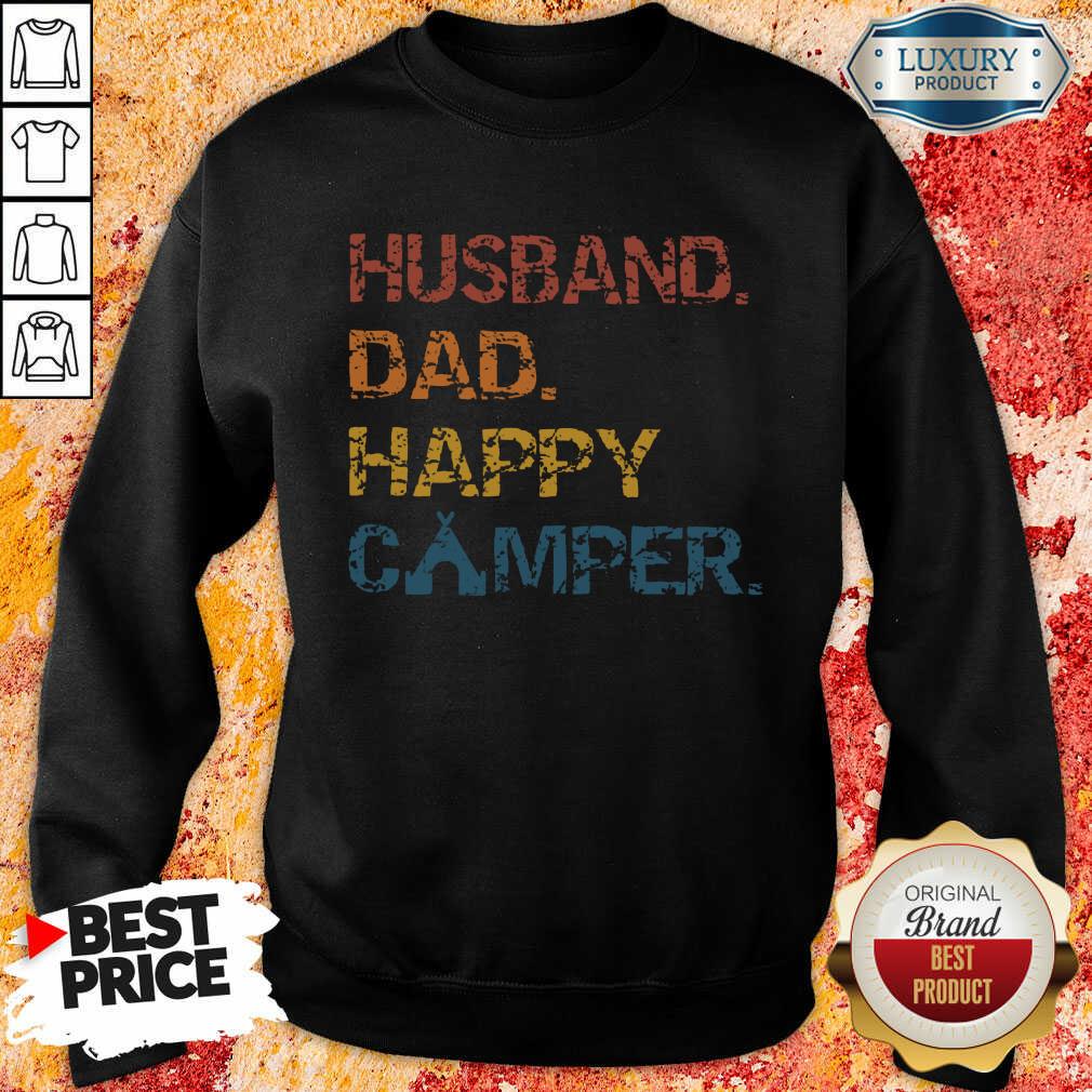 Husband Dad Happy Camper Vintage Shirt