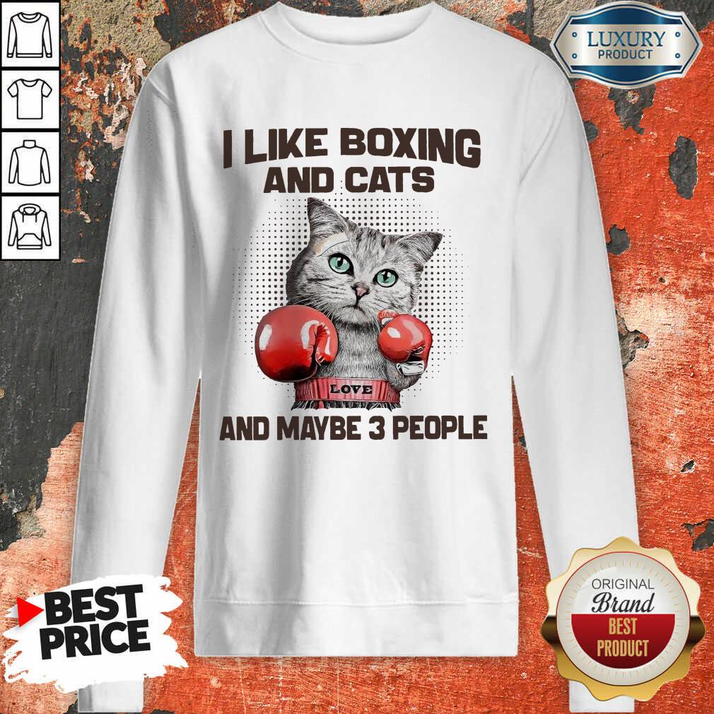 I Like Boxing And Cats And Maybe 3 People Shirt