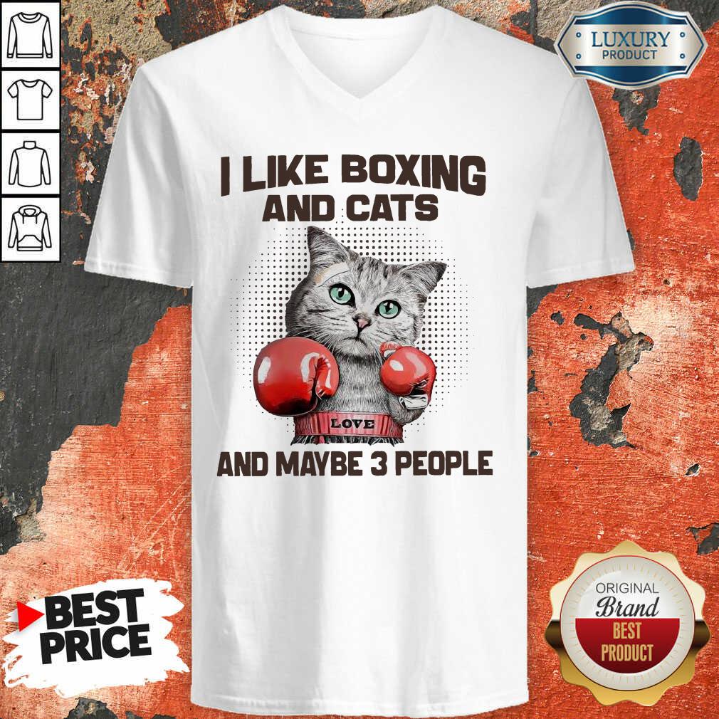 I Like Boxing And Cats And Maybe 3 People Shirt