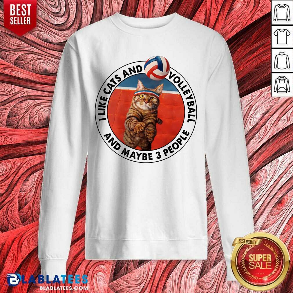 I Like Cats And Volleyball And Maybe 3 People Shirt