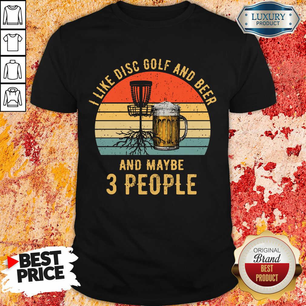 I Like Disc Golf And Beer Vintage Shirt