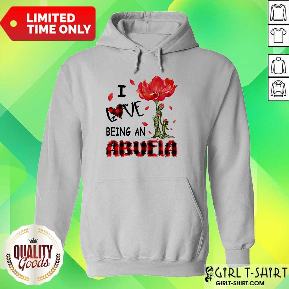 I Love Being An Abuela Red Flower Shirt