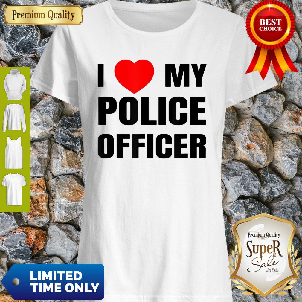 I Love My Police Officer Red Heart Policeman Policewoman Shirt