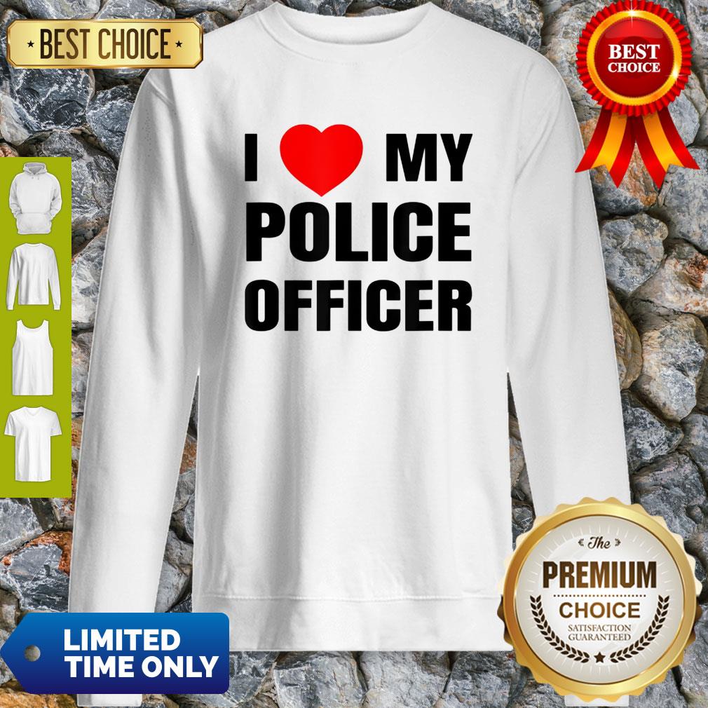 I Love My Police Officer Red Heart Policeman Policewoman Shirt