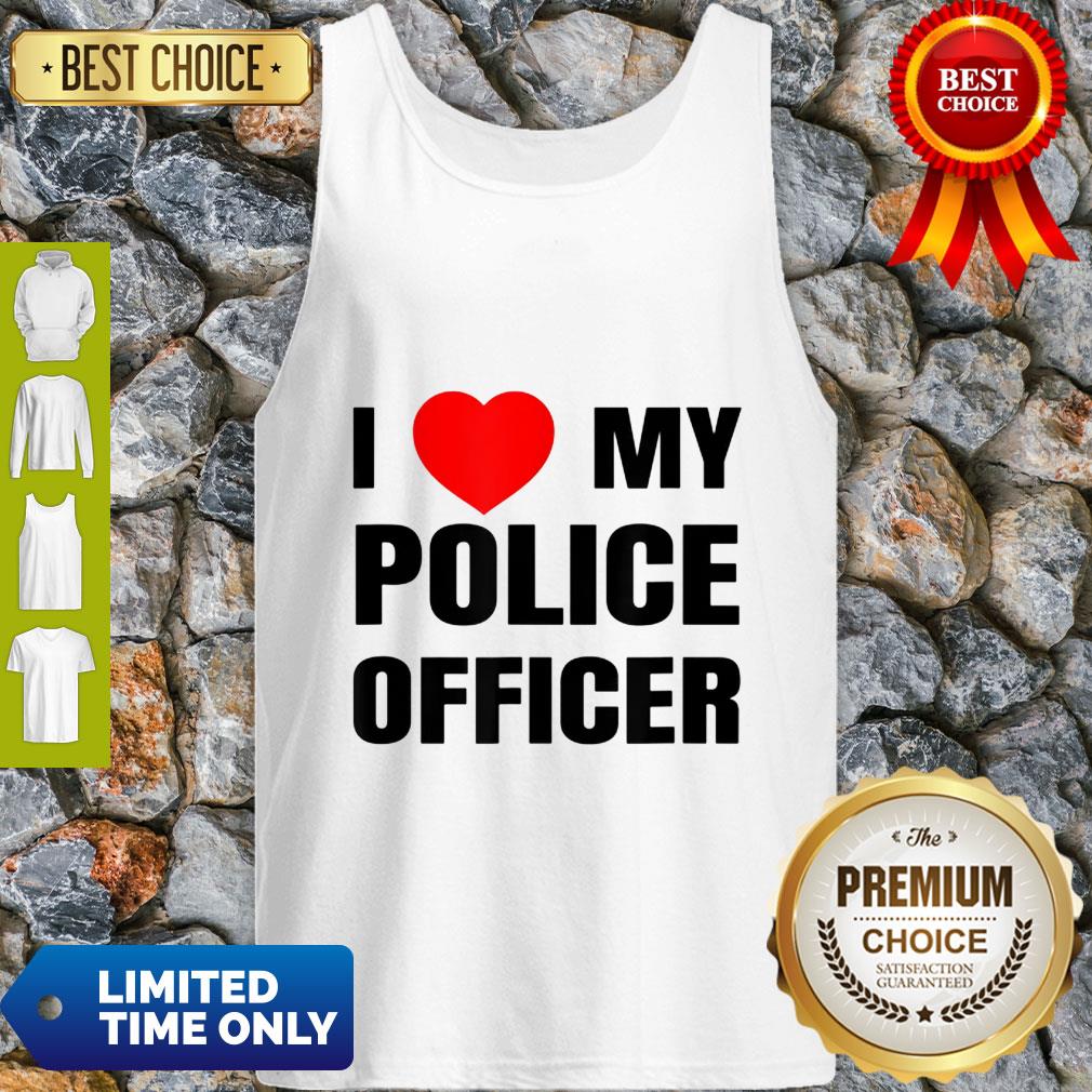 I Love My Police Officer Red Heart Policeman Policewoman Shirt