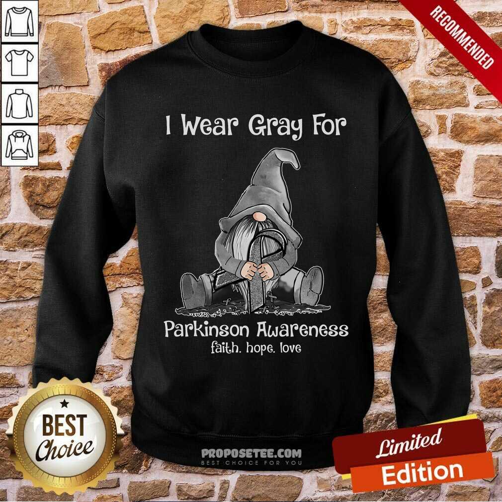 I Wear Gray For Parkinson Awareness Shirt