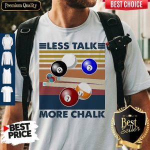 Awesome Billiard Less Talk More Chalk Vintage Retro Shirt