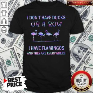 I Don'T Have Ducks Or A Row I Have Flamingos And They Are Everywhere Shirt