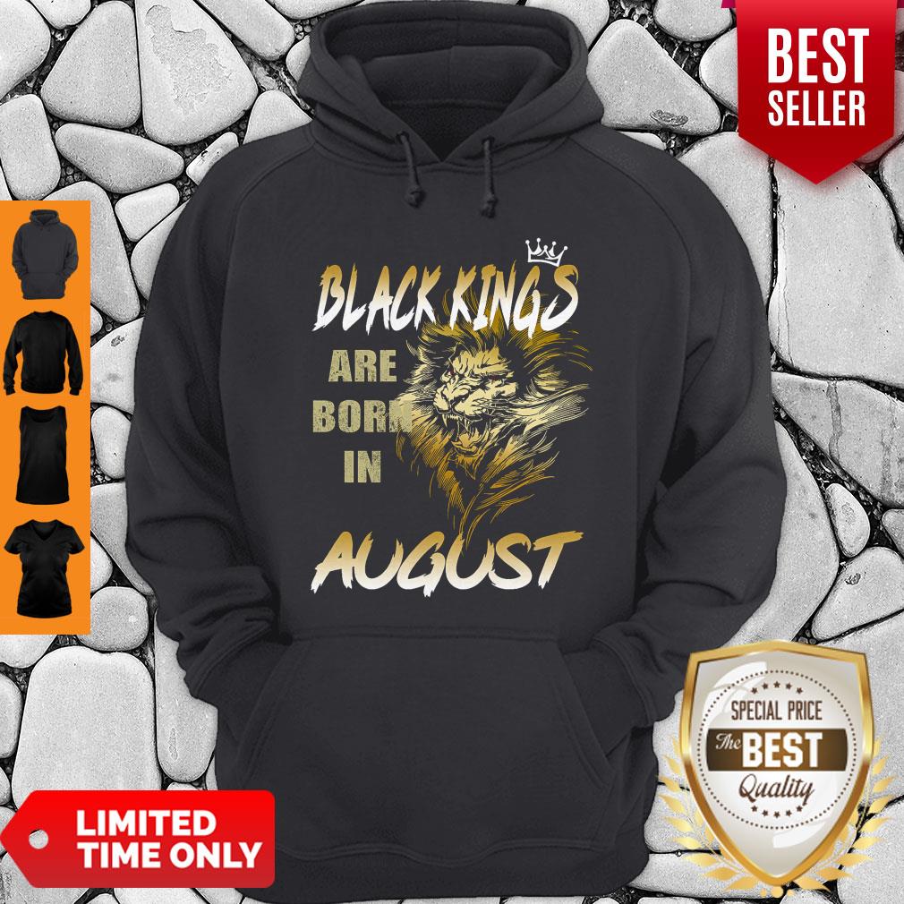 Funny Lion Black Kings Are Born In August T-Shirt
