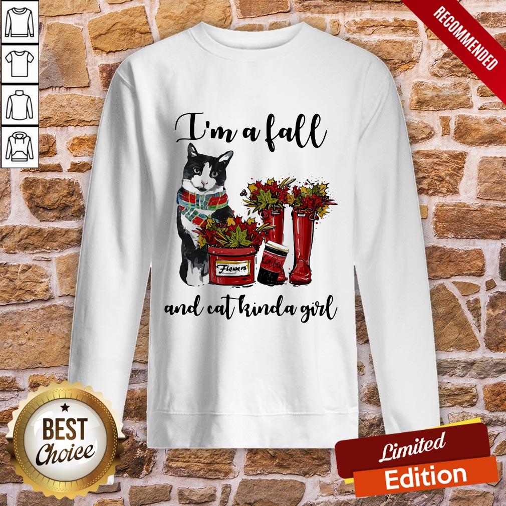 I’m A Fall And Cat Kinda Girl Flowers Shirt