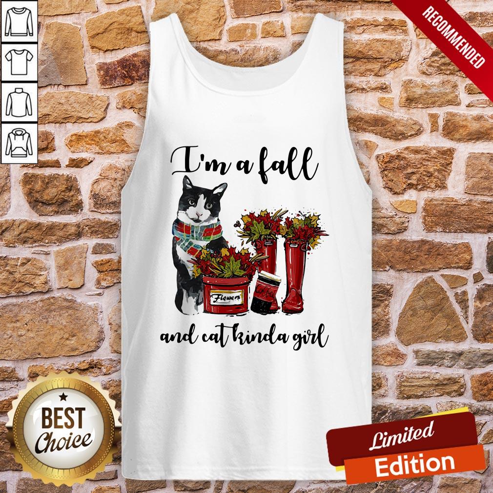 I’m A Fall And Cat Kinda Girl Flowers Shirt