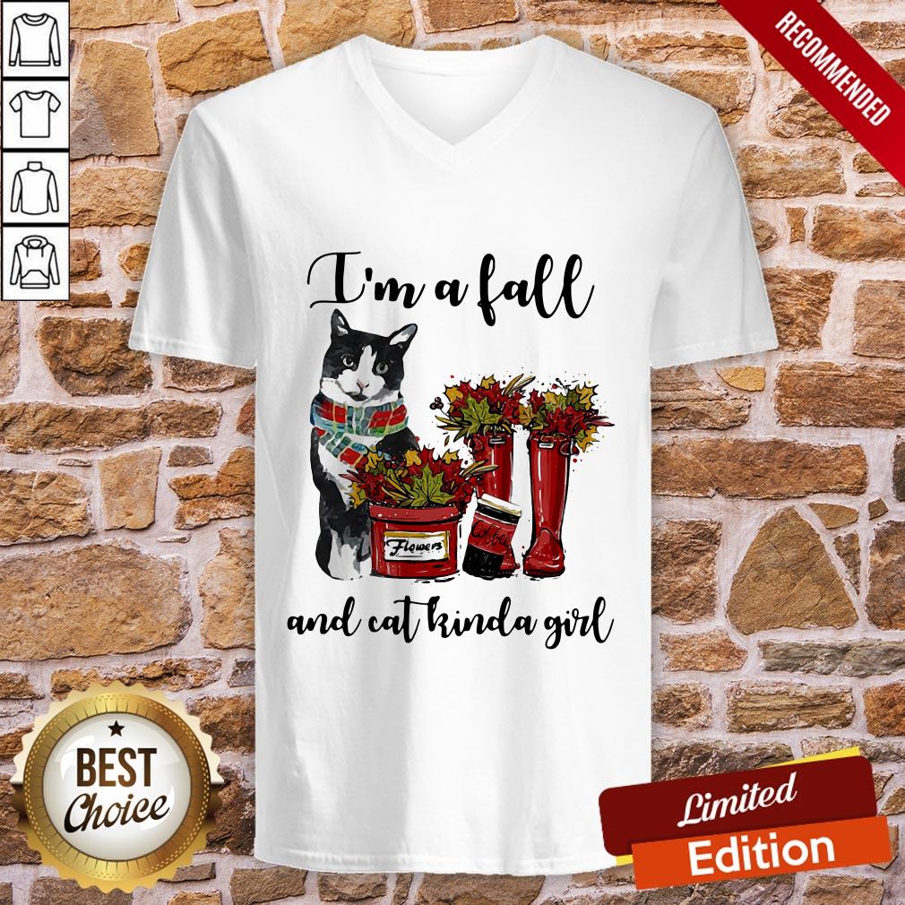 I’m A Fall And Cat Kinda Girl Flowers Shirt