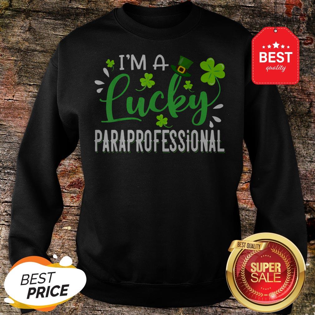 I’m Lucky Paraprofessional Shamrock Top Hat St Patrick’s Day T-Shirt