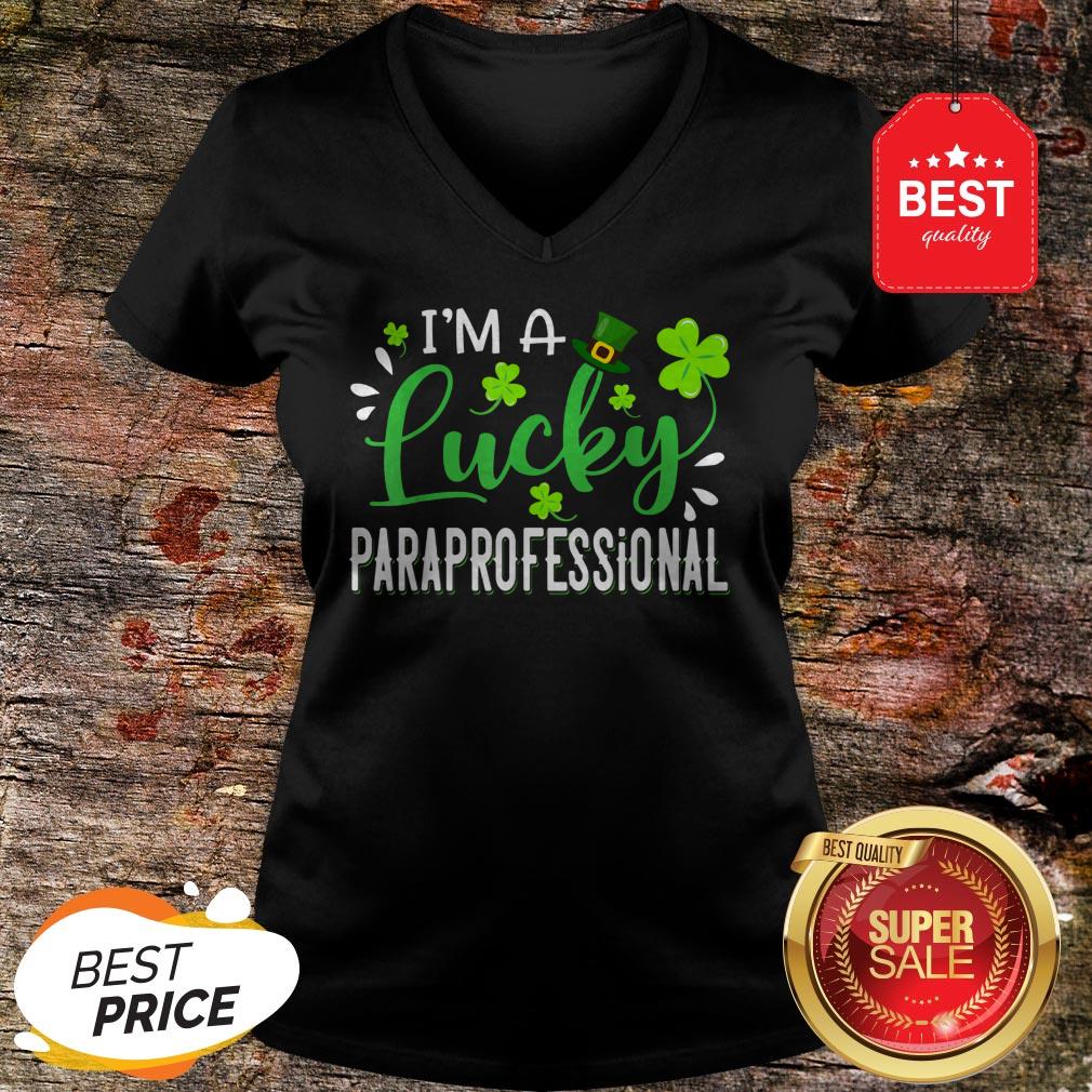 I’m Lucky Paraprofessional Shamrock Top Hat St Patrick’s Day T-Shirt
