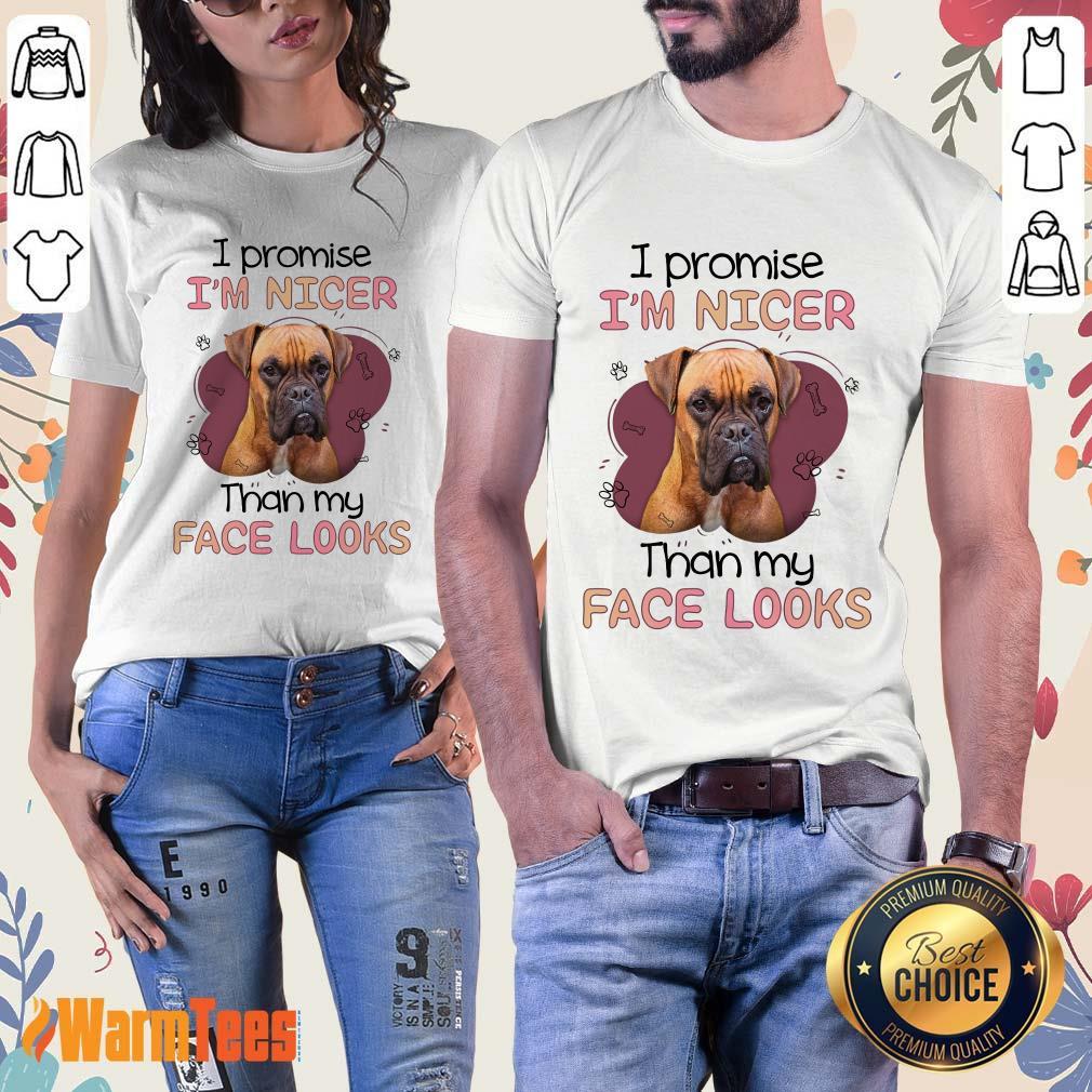 I'm Nicer Than My Face Looks Pug Dog Shirt
