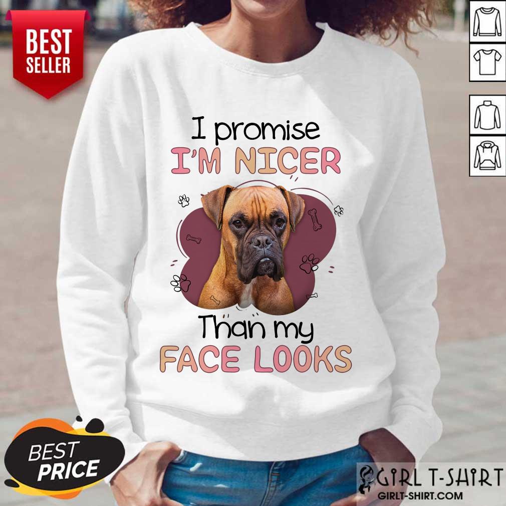 I'm Nicer Than My Face Looks Pug Dog Shirt