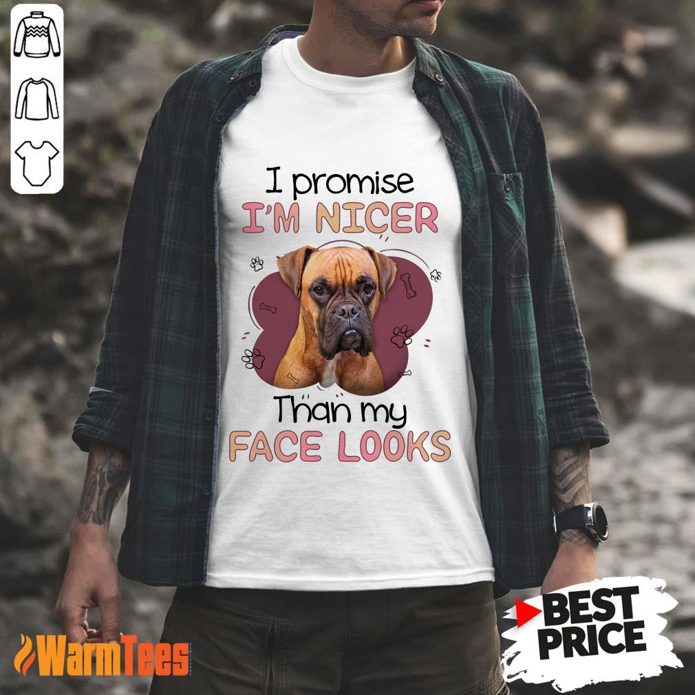 I'm Nicer Than My Face Looks Pug Dog Shirt