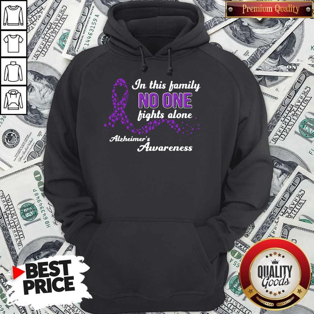 In This Family No One Fights Alone Alzheimer'S Awareness Shirt