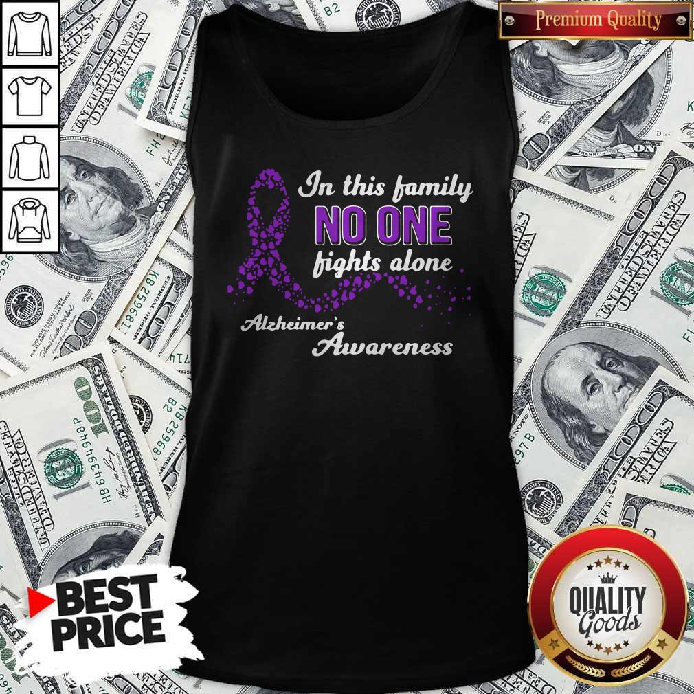 In This Family No One Fights Alone Alzheimer'S Awareness Shirt