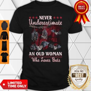 Never Underestimate An Old Woman Who Loves Bats Shirt