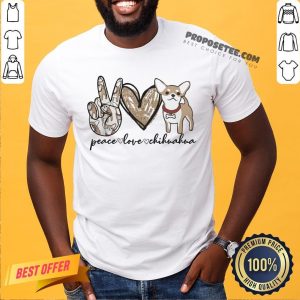 Premium Peace Love Chihuahua Victory Shirt
