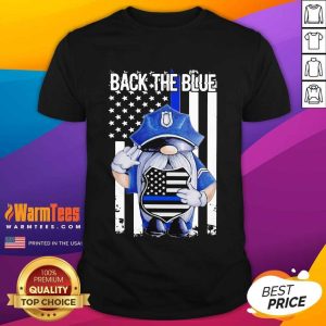 Nice Back The Blue Drawf American Flag Shirt