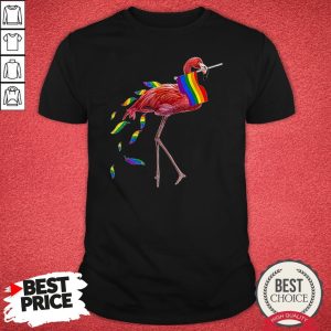 Awesome Original Gay Pride Pink Flamingo LGBT Pride Month Shirt