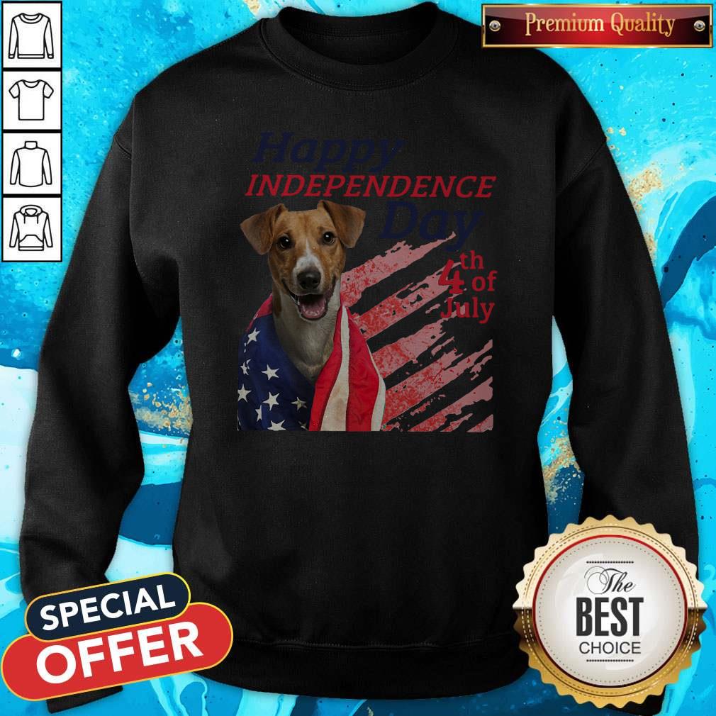 Jack Russell Terrier Happy Independence Day 4th Of July American Flag Shirt