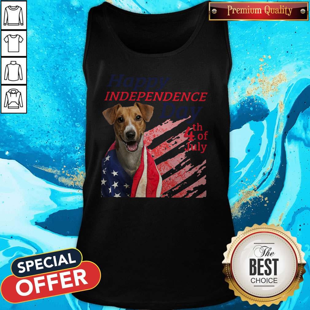 Jack Russell Terrier Happy Independence Day 4th Of July American Flag Shirt