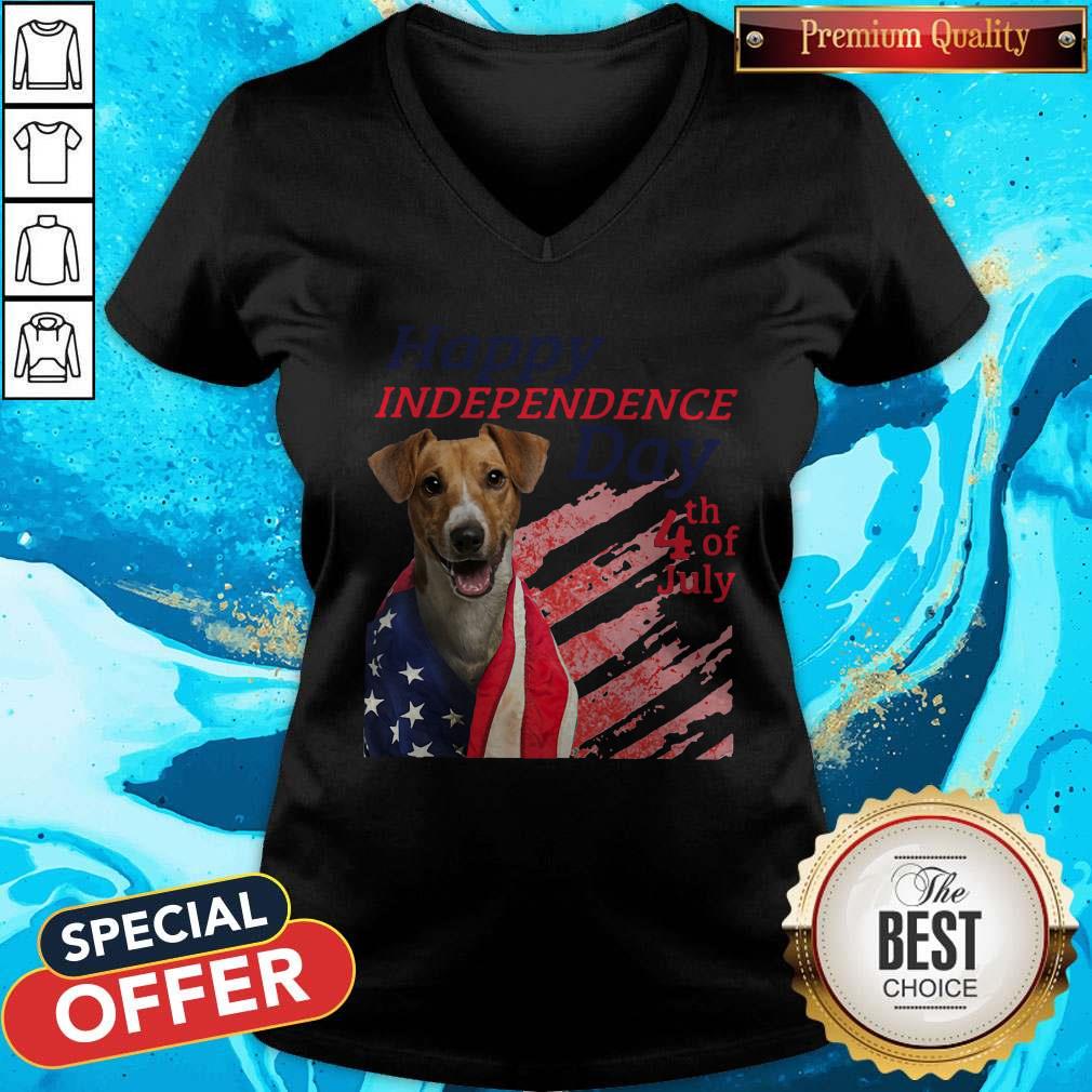 Jack Russell Terrier Happy Independence Day 4th Of July American Flag Shirt