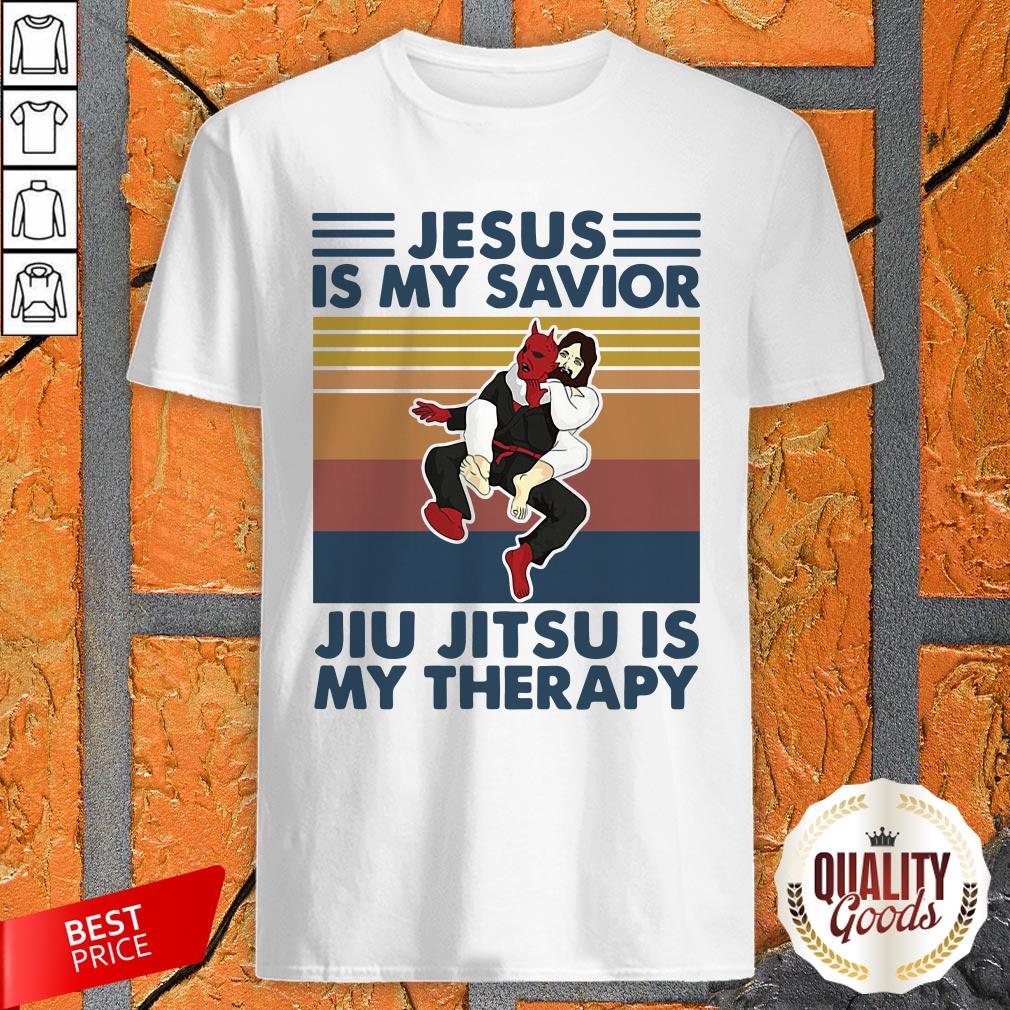 Jesus Is My Savior Jiu Jitsu Is My Therapy Vintage Shirt