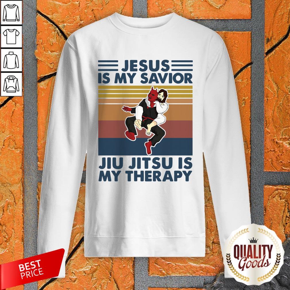 Jesus Is My Savior Jiu Jitsu Is My Therapy Vintage Shirt
